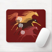 Drie oude paarden Mousepad Muismat (Met muis)