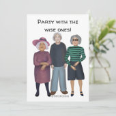 Drie oudere vrouwen geschilderd door ©️ TRFORSMAN- Kaart (Staand voorkant)