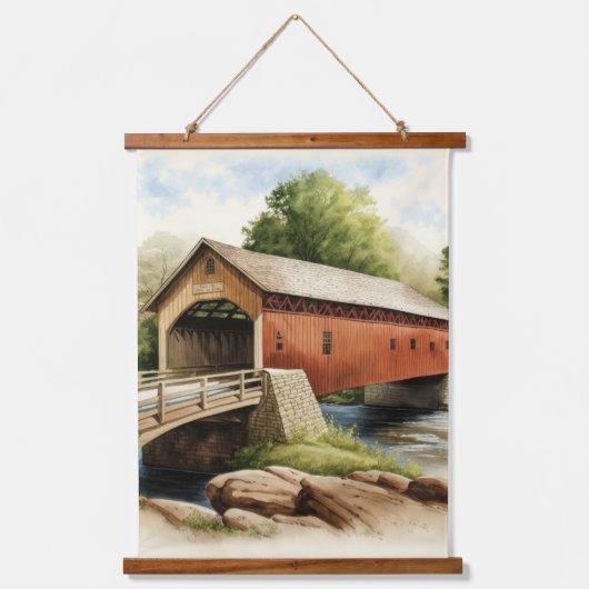 Drie overdekte brugtapijten hangend wandkleed (Voorkant)