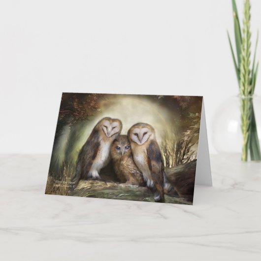 Drie Owl Moon Art Card Kaart (Voorkant)
