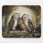 Drie Owl Moon Mousepad Muismat (Voorkant)