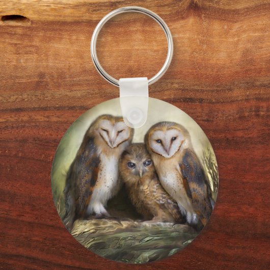 Drie Owl Moon Sleutelhanger (Voorkant)
