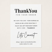 Drie paar dank je kaarten visitekaartje (Voorkant)