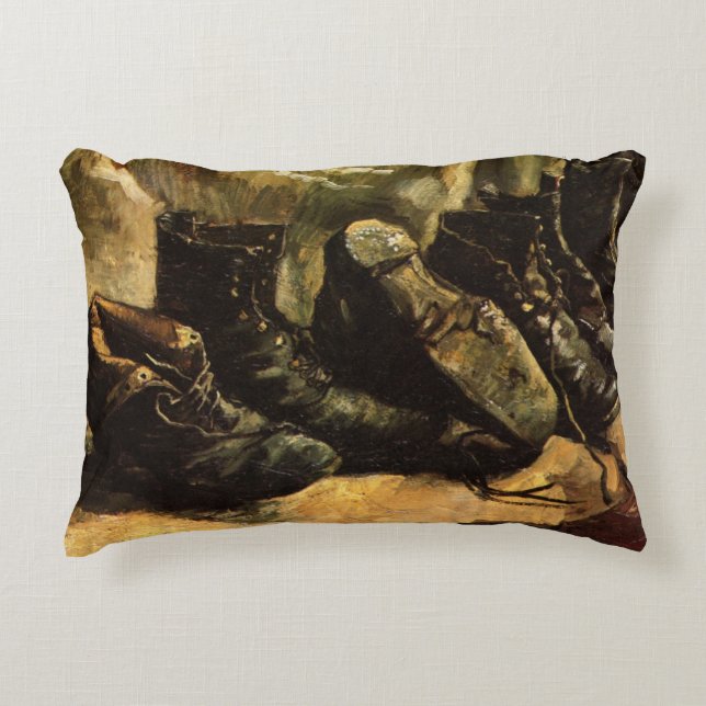 Drie paar schoenen door Vincent van Gogh Accent Kussen (Voorkant)