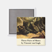 Drie paar schoenen door Vincent van Gogh Magneet (Voorkant / Achterkant)