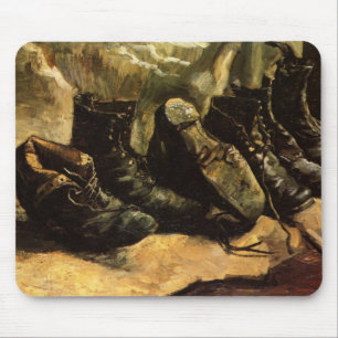 Drie paar schoenen door Vincent van Gogh Muismat