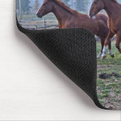 Drie paarden bewegen als een paardenliefhebber fot muismat (Hoek)