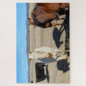 Drie paarden en een Koe Legpuzzel (Verticaal)