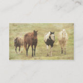Drie paarden en een Pony Visitekaartje (Achterkant)