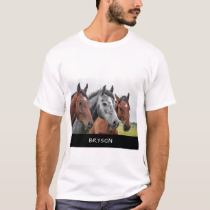 Drie paarden gepersonaliseerd t-shirt