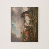 Drie paarden in een Stormy Landscape Legpuzzel (Verticaal)