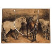 Drie paarden in hun stal groot cadeauzakje (Voorkant)