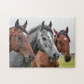 Drie paarden legpuzzel (Horizontaal)