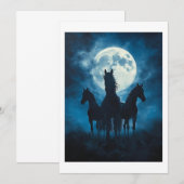 Drie Paarden Maan Bedankkaart (Voorkant / Achterkant)