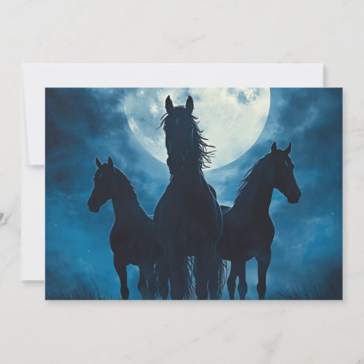 Drie Paarden Maan Kaart (Voorkant)