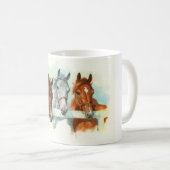 Drie paarden Mok Gray, Chestnut en Leverkastanje (Voorkant rechts)