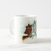 Drie paarden Mok Gray, Chestnut en Leverkastanje (Voorkant links)