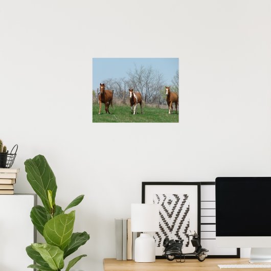 Drie paarden poster (Thuiskantoor)