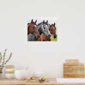 Drie paarden poster (Keuken)
