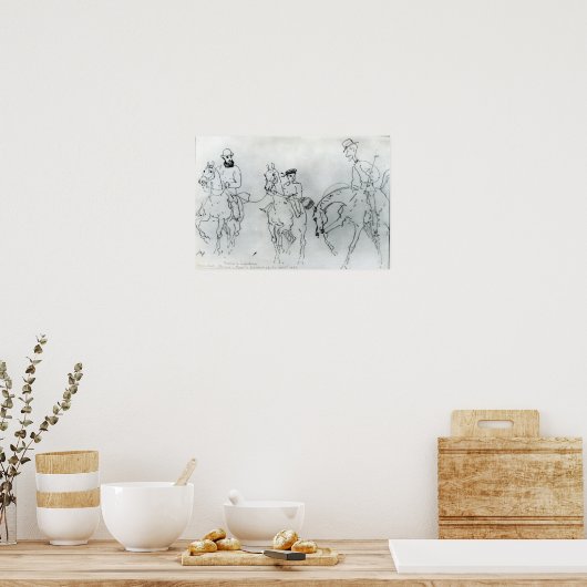 Drie paarden poster (Keuken)