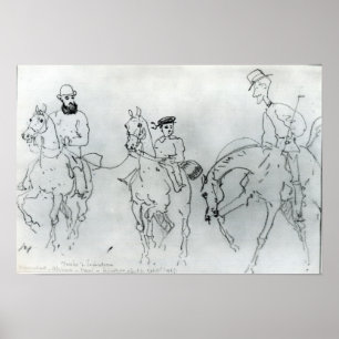Drie paarden poster