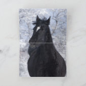 Drie paarden rennen in het Wenskaart Kaart (Binnen)