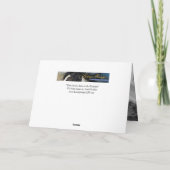 Drie paarden rennen naar Waterfall Horse Wenskaart Kaart (Achterkant)