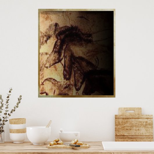 Drie paarden van Lascaux Poster (Keuken)