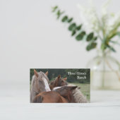 Drie paarden visitekaartje (Staand voorkant)