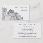 Drie paarden visitekaartje (Voorkant / Achterkant)