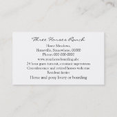 Drie paarden visitekaartje (Achterkant)