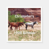 Drie paarden Zuidwest Papier servet 100ste verjaar (Voorkant)