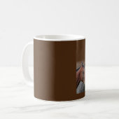 Drie paardenhoofden chocoladebruine mok (Voorkant links)