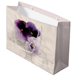 Drie paarse paniekjes groot cadeauzakje