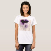 Drie paarse paniekjes t-shirt (Voorkant volledig)