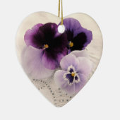 Drie paarse pansieën ornament (Rechts)