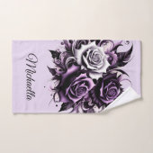 Drie Paarse Rozen Bad Handdoek (Handdoek)