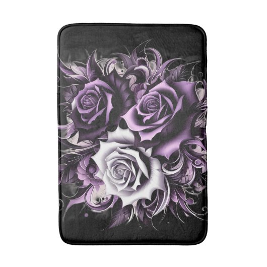 Drie Paarse Rozen Badmat (Voorkant Verticaal)
