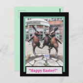 Drie paasBunnies-Briefkaart Briefkaart (Voorkant / Achterkant)