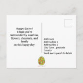Drie paaseieren aangepaste tekst briefkaart (Achterkant)
