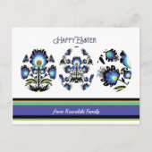 Drie paaseieren aangepaste tekst briefkaart (Voorkant)