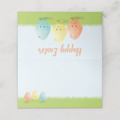 Drie paaseieren | Kaart plaatsen Plaatskaartje (Buitenkant ongevouwen)