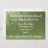 Drie Paaskonijnen Uitnodiging tot Brunch (Achterkant)