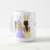 Drie paasvrienden in Bunny Ears Koffiemok (Voorkant links)