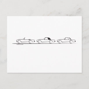 Drie Pagoda SLs Briefkaart