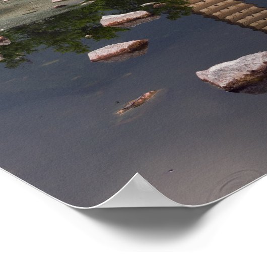 Drie pagodes van Dali, Zhonghe - Yunnan, China Poster (Hoek)