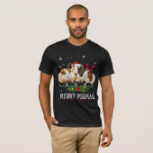 Drie paigluiers met kerstlampje t-shirt (Voorkant volledig)