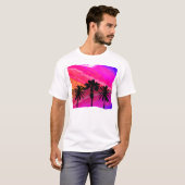 Drie Palm Sunset T-shirt (Voorkant volledig)