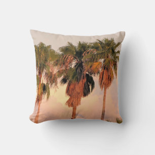 Drie Palm Trees Sunset Pillow Kussen