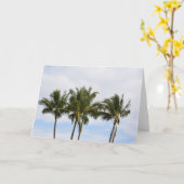Drie palmbomen kaart (Gele Bloem)